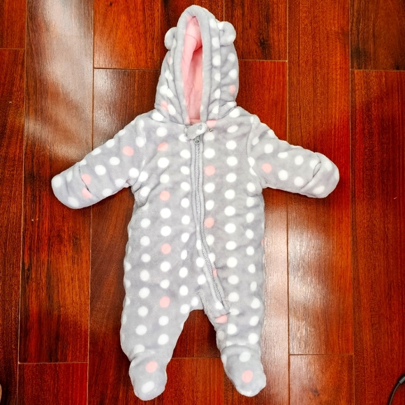wonder nation Other - NEW: Wonder Nation Baby Girl Plush Zip-Up Snowsuit